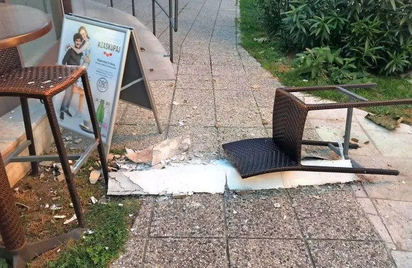 Del napu&scaron;ča je padel na teraso Circola