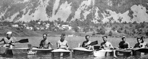 Solkanski kajakaši na Mostu na Soči