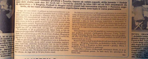 V Posočju so želeli še pred zimo obnoviti  v potresu poškodovane 
hiše.