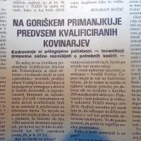 Na Goriškem je primanjkovalo kvalificiranih kovinarjev.