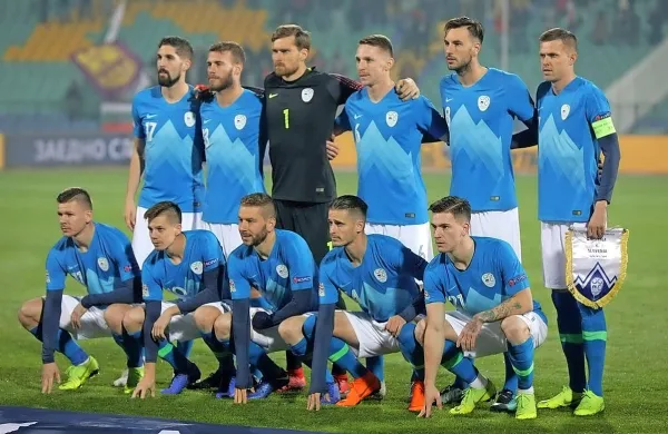 Prva postava slovenske reprezentance v Sofiji na zadnji tekmi lige 
narodov.