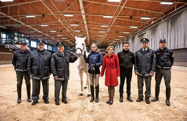 Kobilarna Lipica je danes policiji predala petletnega lipicanca.