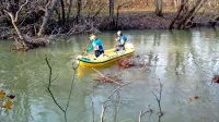 Gladino reke so pregledovali  člani rafting kluba Mrzla uoda.