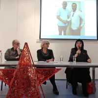 Na okrogli mizi so sodelovali (z leve) Martin Lissiach, Marko Sosič, 
Irena Urbič, Svetlana Makarovič in Erik Valenčič