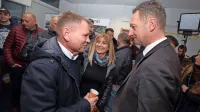 Odvetnik Franci Matoz in Boris Popovič včeraj v štabu Koper je 
naš