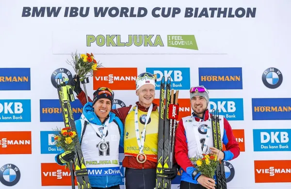 Francoz Quentin Fillon Maillet, Norvežan Johannes Thinges Boe in 
Rus Aleksander Loginov.

