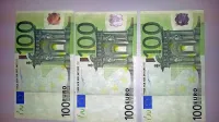 Poleg ponaredkov za sto evrov se v obtoku najpogosteje znajdejo 
še bankovci za 20 in 50 evrov.