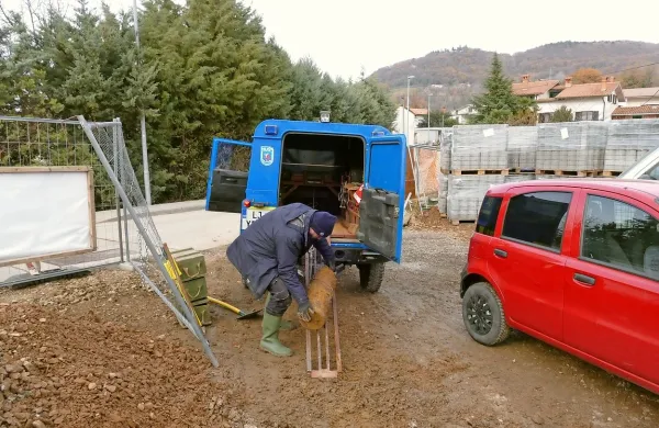 V Kromberku so odstranili tudi 210 mm topovsko granato. 
