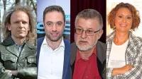 Za mesto odgovornega urednika TV Koper se potegujejo: (z leve) 
Uroš Zavodnik, Matej Sukič, Danijel Božič in Mojca Petrič Bužan.