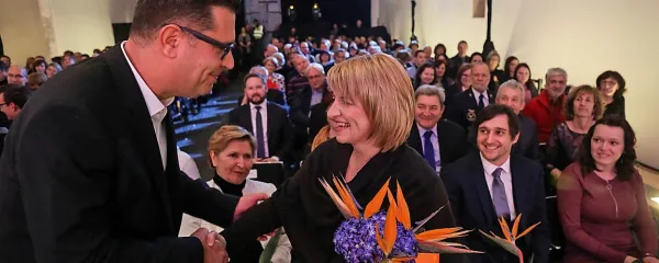 Med prvimi ji je čestital župan (fotogalerija)