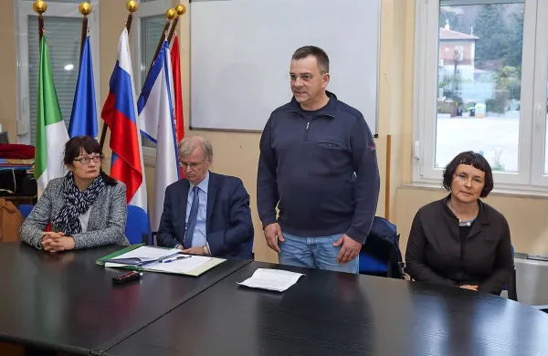 Civilna iniciativa Piran-Pirano: (z leve) Zora Mužinič, Marko 
Zorman, Davorin Petaros in Romana Kačič. 