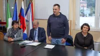 Civilna iniciativa Piran-Pirano: (z leve) Zora Mužinič, Marko 
Zorman, Davorin Petaros in Romana Kačič. 