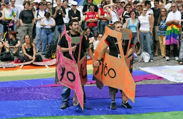 Utrinek iz ljubljanske Parade ponosa