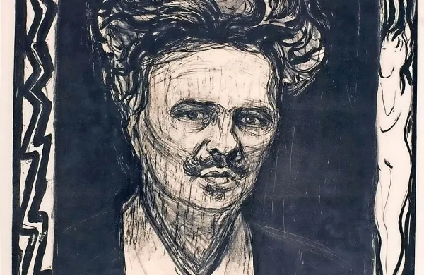 Avgust Strindberg, kakor ga je videl njegov prijatelj, slikar Edvard 
Munch. 