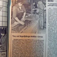 V hrpeljski Steklarni so načrtovali do leta 1986 za štirikrat povečati 
izvoz.