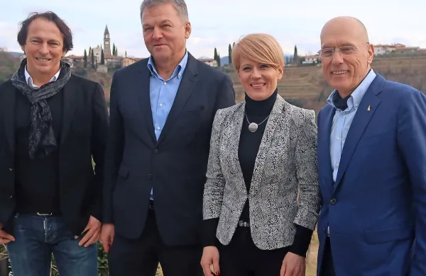 Z leve: Marjan Simčič, Silvan Peršolja, Aleksandra Pivec, Igor 
Simčič
