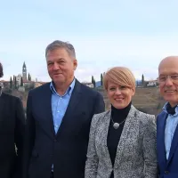 Z leve: Marjan Simčič, Silvan Peršolja, Aleksandra Pivec, Igor 
Simčič