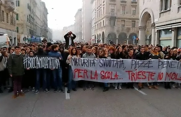 Današnji protest v Trstu
