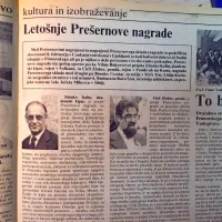 Leta 1982 sta Prešernovo nagrado prejela dva Primorca - v 
Solkanu rojeni akademski kipar Zdenko Kalin za življenjsko delo in 
pesnik Ciril Zlobec, rojen v Ponikvah na Krasu, za pesniško zbirko 
Glas.