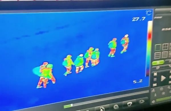 Policisti pogosto s termovizijsko kamero odkrijejo prebežnike, ki 
peš nezakonito prečkajo mejo. Tako je bilo tudi pri štirih prebežnikih iz Kitajske.