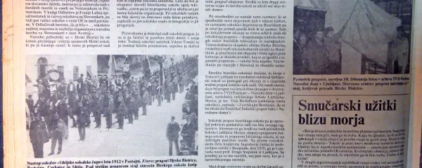 

Prapor Ilirskega sokola se je vračal domov.