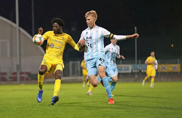 Shamar Nicholson (levo) je popeljal v vodstvo Domžalčane, ki pa 
so naposled morali priznati premoč Gorici.