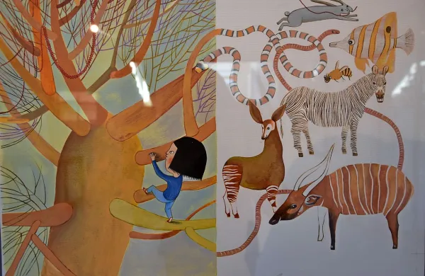 Ilustracija sli&scaron;i glasbo in besedilo
