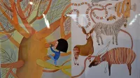 Ilustracija sli&scaron;i glasbo in besedilo