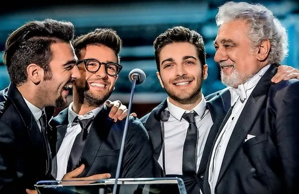 Il Volo s Placidom Domingom (desno)