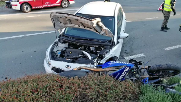 Motorist huje po&scaron;kodovan