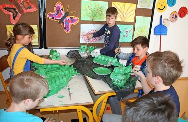 Tako so šolarji ustvarjali “krokodilčke”.