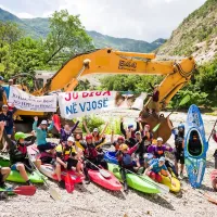 Balkan Rivers Tour protest ob pritoku Bence Albanija