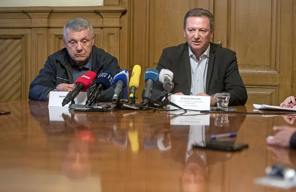 Direktor LPP Peter Horvat in vodja oddelka za organizirano 
kriminaliteto Stojan Belšak.

