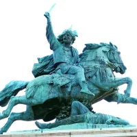 Na glavnem mestnem trgu v boj poziva galski poglavar Vercingétoriks. 