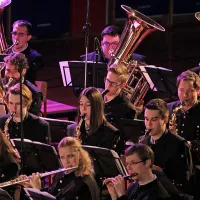 Župan Tomaž Vencelj (tubist v sredini) je s tekmovanje v Rivi del Garda sporočil, da je ponosen, da 
je 28 let član sicer 354-letne (Z)godbe.