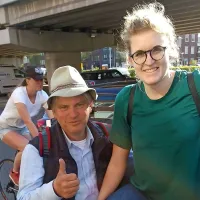 Na Nizozemskem s kolesarko.