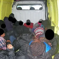 V tovornem delu kombija ljubljanske registracije je voznik, 
državljan BiH, peljal 29 prebežnikov, 14 jih je pobegnilo v gozd in 
izginilo.