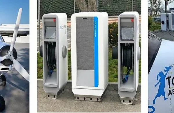 Služba za upravljanje z infrastrukturo v okrožju kalifornijskega 
velemesta Los Angeles je na letališču Compton/Woodley postavila 
po lastnih navedbah prvo komercialno polnilnico za električna 
letala v državi. 