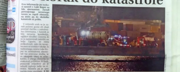 V koprskem pristanišču bi lahko prišlo do ekološke katastrofe.