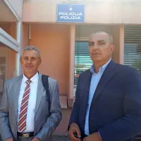 Nedjan Jerman (levo) in Dean Jurič sta včeraj predstavila podrobnosti zasega in zahtevne preiskave.