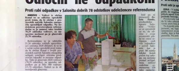 Kanalci so izrekli odločen “ne” sežiganju odpadkov.