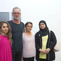 Sting se je v Ljubljani srečal z begunkami iz Sirije