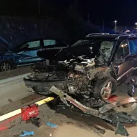 Silovito trčenje na primorski avtocesti pri izvozu za Kozino