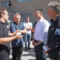 Včeraj je bil na požarišču tudi predsednik vlade Marjan Šarec. 