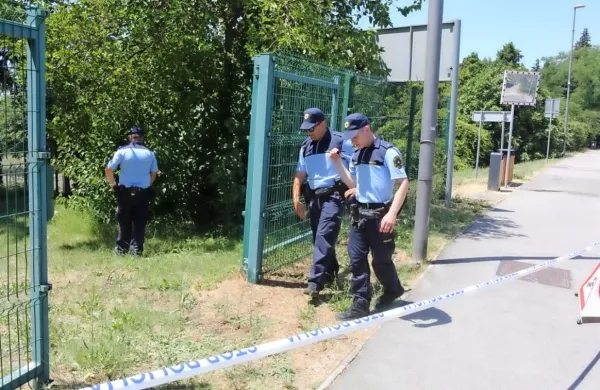 Policisti so  s trakom omejili tudi območje ob ograji, kjer naj bi 
roparji z avtom zbežali v neznano, najverjetneje pa proti Italiji.  