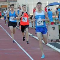 Tobi Gaberšček iz Bovca (152), je osvojil odličji na 1500 in 3000 
metrov.	