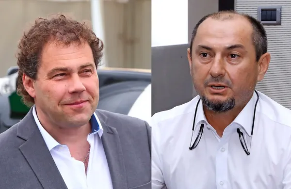 Gašpar Gašpar Mišič (desno) je odslovil svojega predhodnika na 
čelu Javnega podjetja Okolje Piran Alena Radojkoviča.