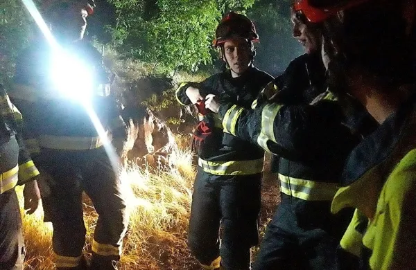 Gasilci PGD Babiči med intervencijo