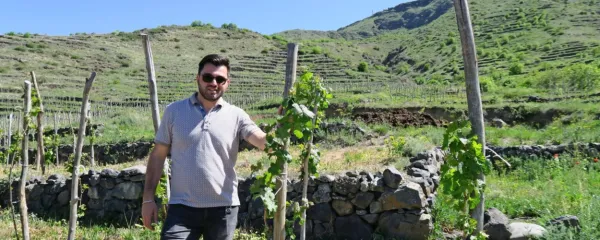 Iago Bitarishvili in Marina Kurtanidze, prijazna gostitelja v kraju Chardakhi.