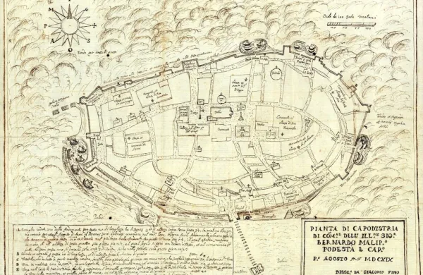 Ponatis načrta mesta Koper iz leta 1619

